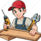 pngtree carpenter illustration and logo concept png image 15348772